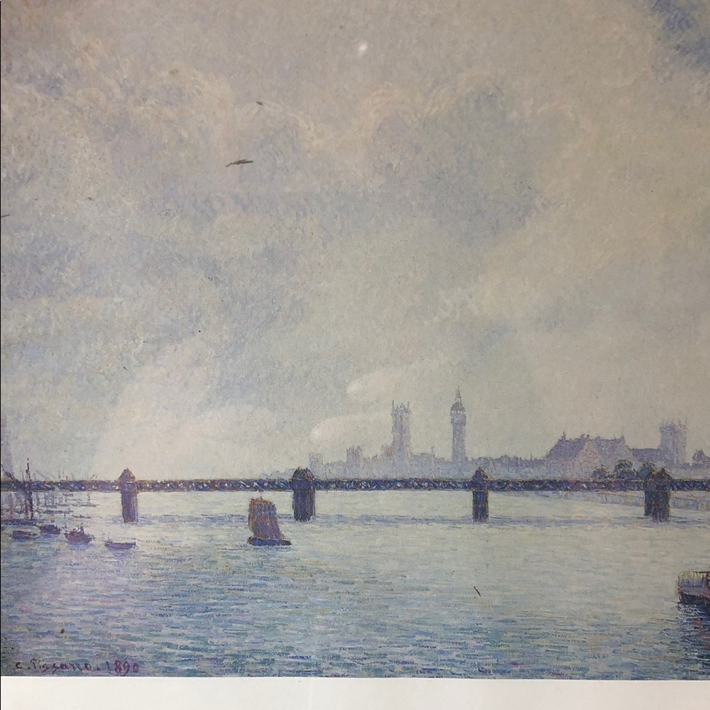 Gold Framed Art Print “Charing Cross Bridge London” by Camille Pissarro - Picture 6 of 9